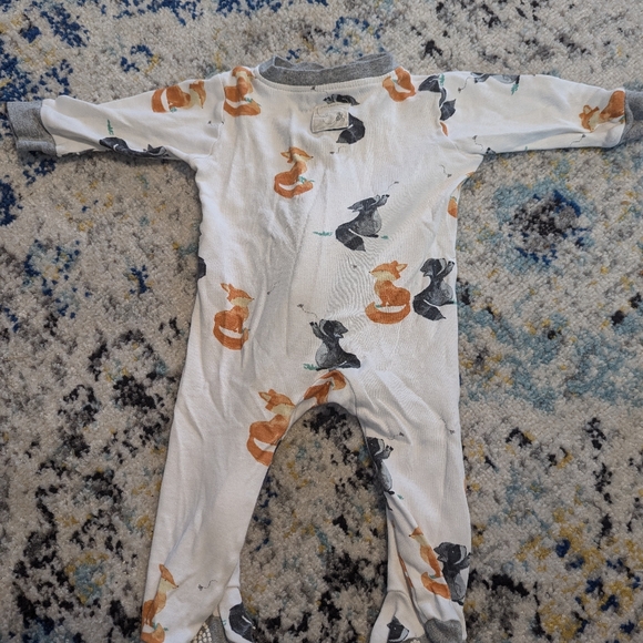 Lot of Burt's Bees 3-6 month 100% Cotton Baby Boy Pajama Sleepers - Picture 11 of 11